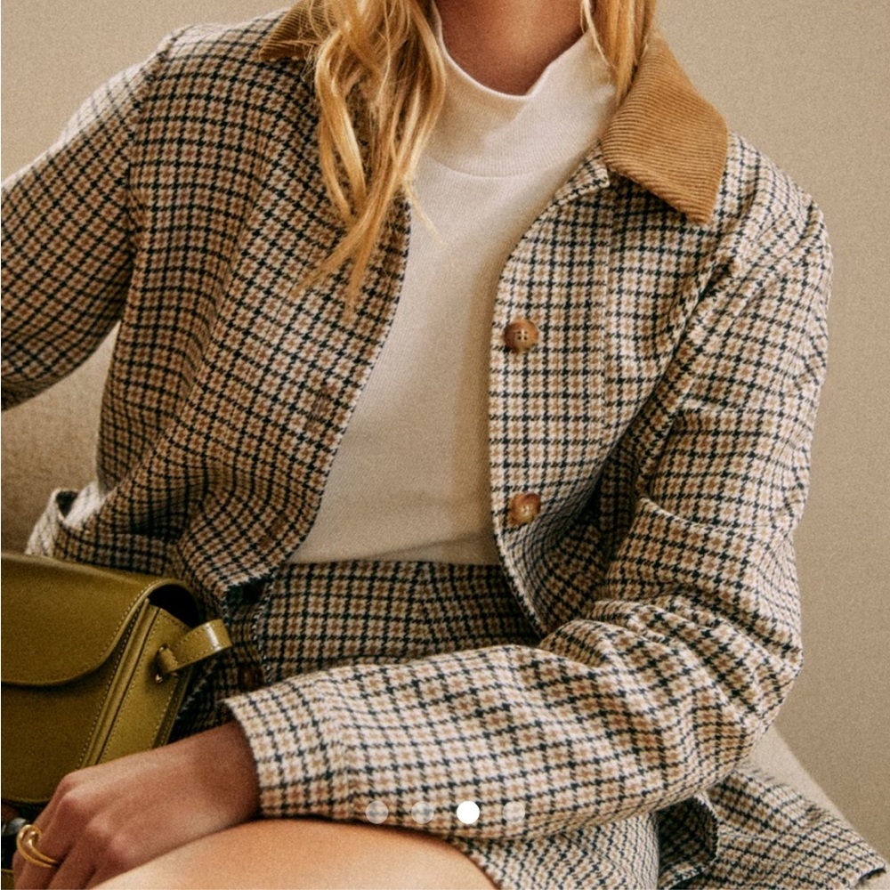 ISO Do NOT purchase Sezane ochre houndstooth will jacket size S